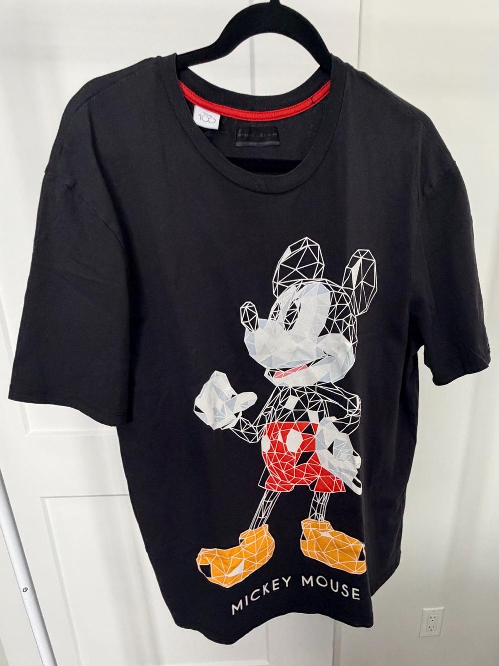 Black Mickey Mouse Graphic Tee for Women